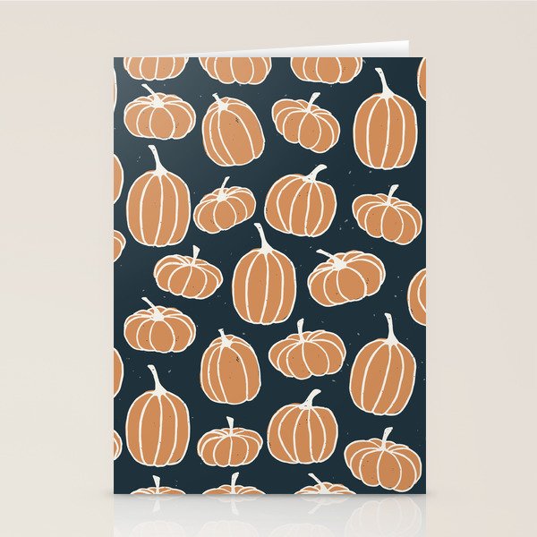 Navy Pumpkins Stationery Card Gallery Image 2