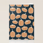 Navy Pumpkins Stationery Card Gallery Image 2