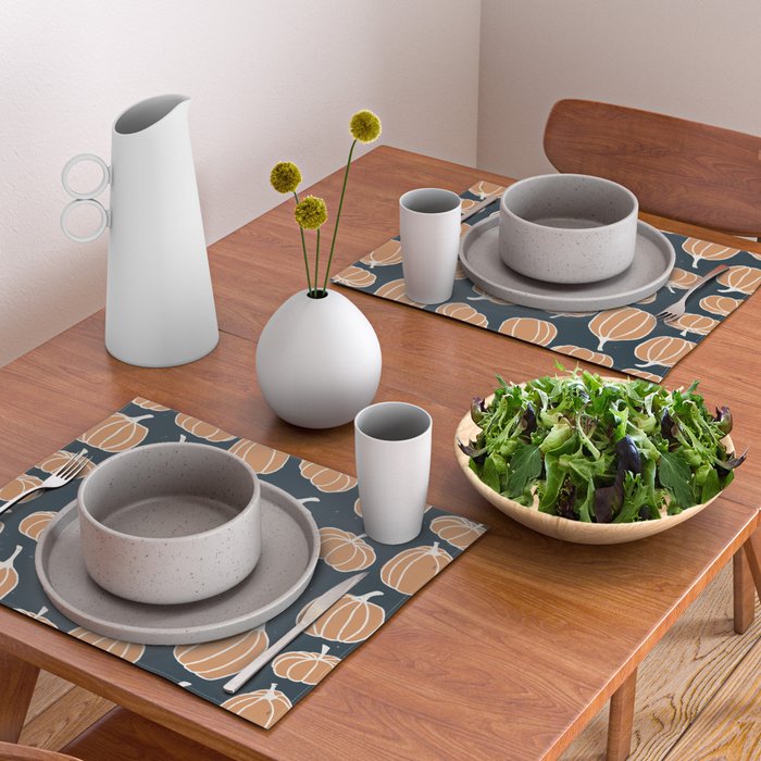 Navy Pumpkins Placemat Gallery Image 2