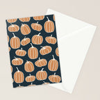 Navy Pumpkins Stationery Card Gallery Image 2
