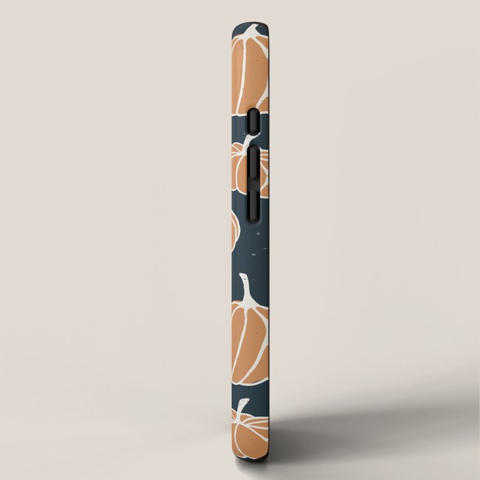 Navy Pumpkins iPhone Case Gallery Image 2