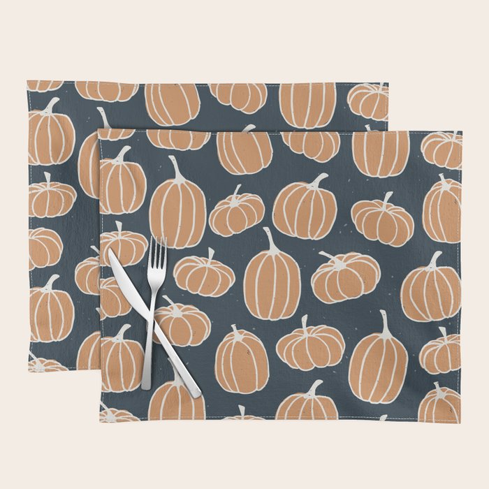 Navy Pumpkins Placemat Gallery Image 1