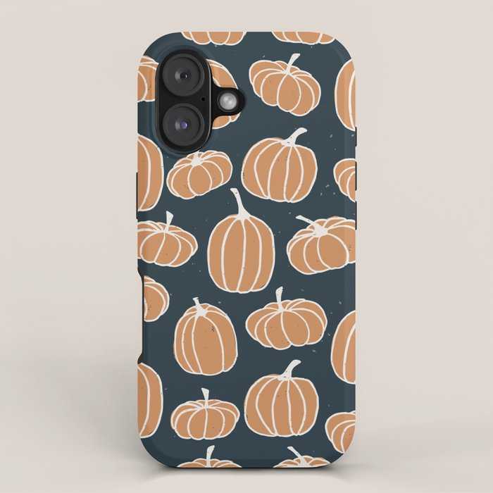 Navy Pumpkins iPhone Case Gallery Image 1