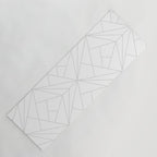 Geometric Soft Grey Silver Modern Pattern Yoga Mat Gallery Image 1