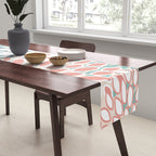 Modern Flowers Print, Coral, Pink and Teal Table Runner Gallery Image 2