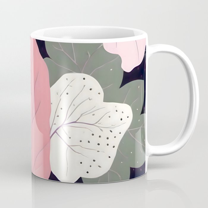Hope Blossoms, Nature Botanical Dark Garden, Positivity Blush Pastel Bohemian, Vintage Illustration Painting Neutral Eclectic Plants Coffee Mug Gallery Image 1