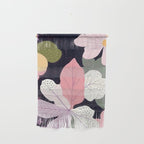 Hope Blossoms, Nature Botanical Dark Garden, Positivity Blush Pastel Bohemian, Vintage Illustration Painting Neutral Eclectic Plants Wall Hanging Gallery Image 1