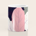 Hope Blossoms, Nature Botanical Dark Garden, Positivity Blush Pastel Bohemian, Vintage Illustration Painting Neutral Eclectic Plants Coffee Mug Gallery Image 4
