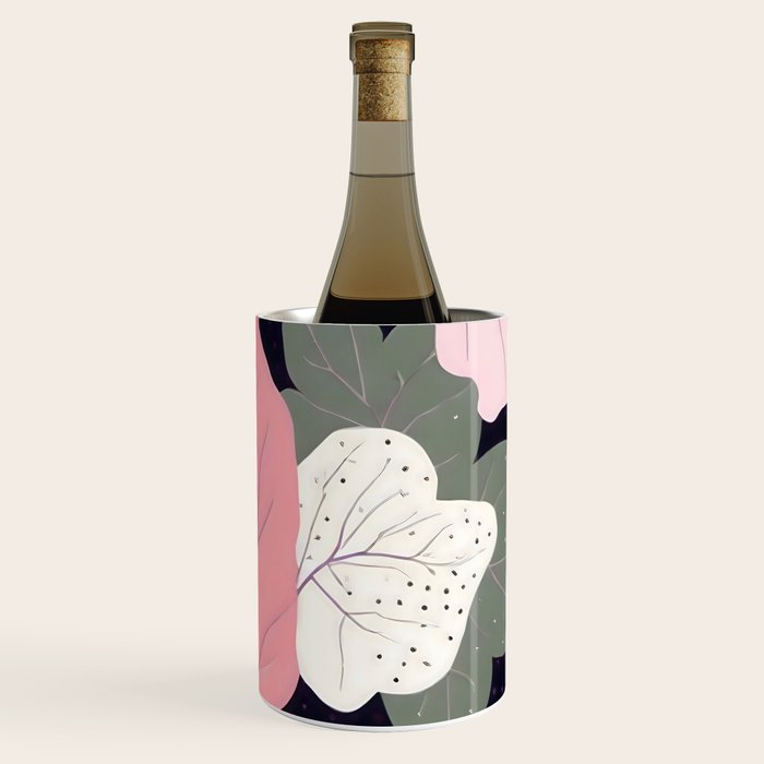 Hope Blossoms, Nature Botanical Dark Garden, Positivity Blush Pastel Bohemian, Vintage Illustration Painting Neutral Eclectic Plants Wine Chiller Gallery Image 3