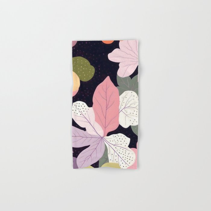 Hope Blossoms, Nature Botanical Dark Garden, Positivity Blush Pastel Bohemian, Vintage Illustration Painting Neutral Eclectic Plants Bath Towel Gallery Image 1