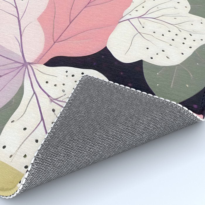 Hope Blossoms, Nature Botanical Dark Garden, Positivity Blush Pastel Bohemian, Vintage Illustration Painting Neutral Eclectic Plants Rug Gallery Image 4