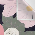 Hope Blossoms, Nature Botanical Dark Garden, Positivity Blush Pastel Bohemian, Vintage Illustration Painting Neutral Eclectic Plants Wall Tapestry Gallery Image 3