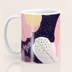 Hope Blossoms, Nature Botanical Dark Garden, Positivity Blush Pastel Bohemian, Vintage Illustration Painting Neutral Eclectic Plants Coffee Mug Gallery Image 3