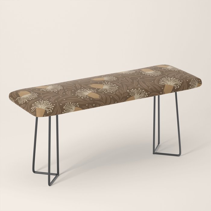 Whimsical Florals / Orange & Brown Bench Gallery Image 1