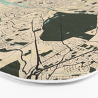 Dublin City Map of Ireland - Vintage Bath Mat Gallery Image 3