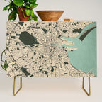 Dublin City Map of Ireland - Vintage Credenza Gallery Image 1