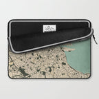Dublin City Map of Ireland - Vintage Laptop Sleeve Gallery Image 2