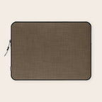 Cozy Linen Effect in Coffee Liqueur Brown Laptop Sleeve Gallery Image 1