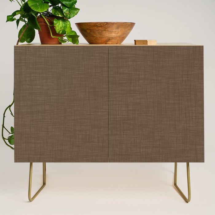 Cozy Linen Effect in Coffee Liqueur Brown Credenza Gallery Image 1