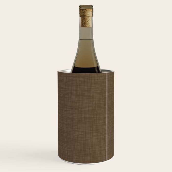 Cozy Linen Effect in Coffee Liqueur Brown Wine Chiller Gallery Image 3