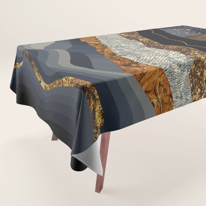 Metallic Mountains Tablecloth Gallery Image 1