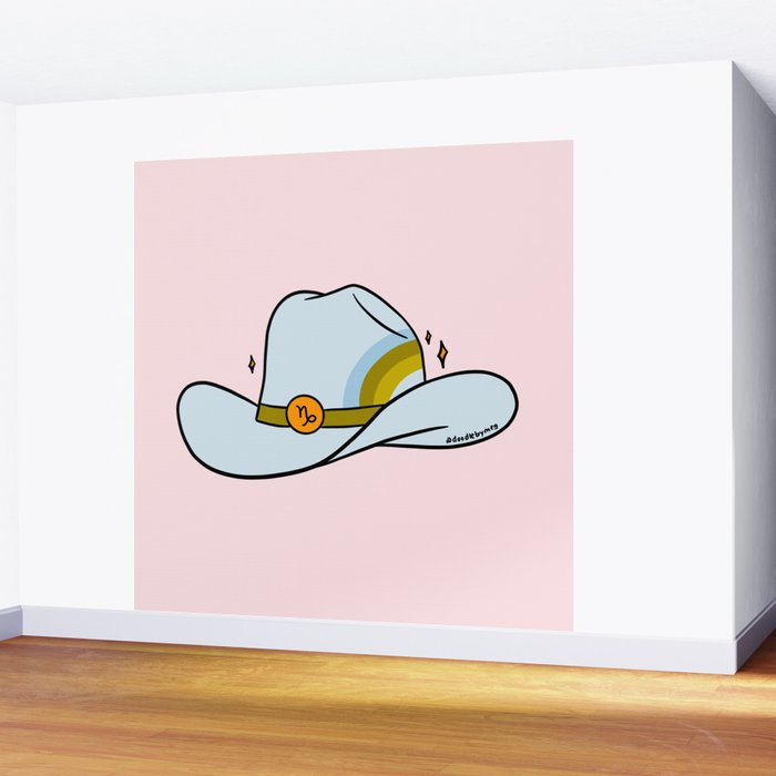 Capricorn Cowboy Hat Wall Mural Gallery Image 2