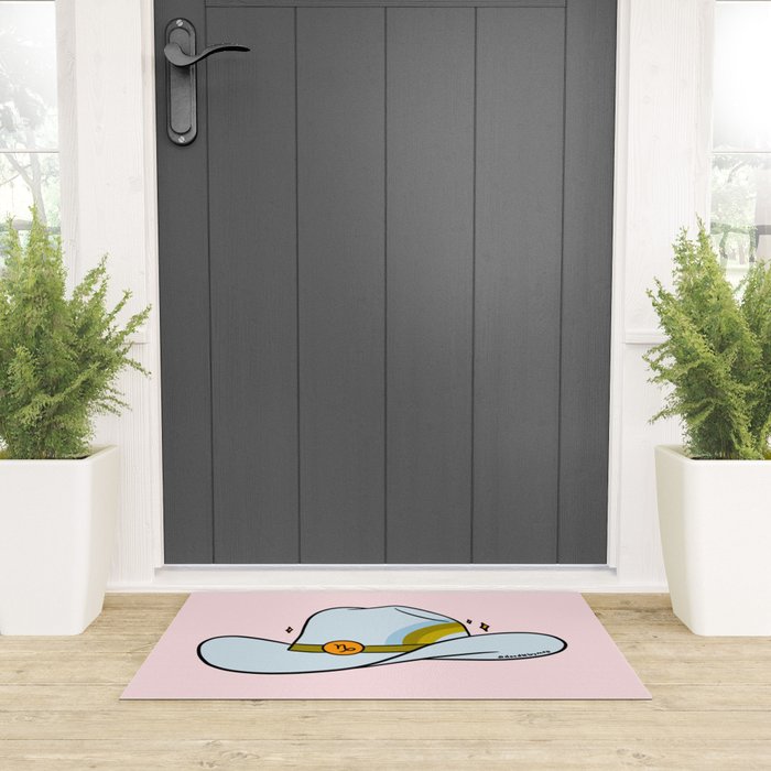 Capricorn Cowboy Hat Welcome Mat Gallery Image 3
