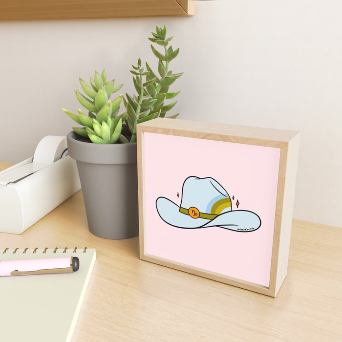 Capricorn Cowboy Hat Mini Art Print Gallery Image 2