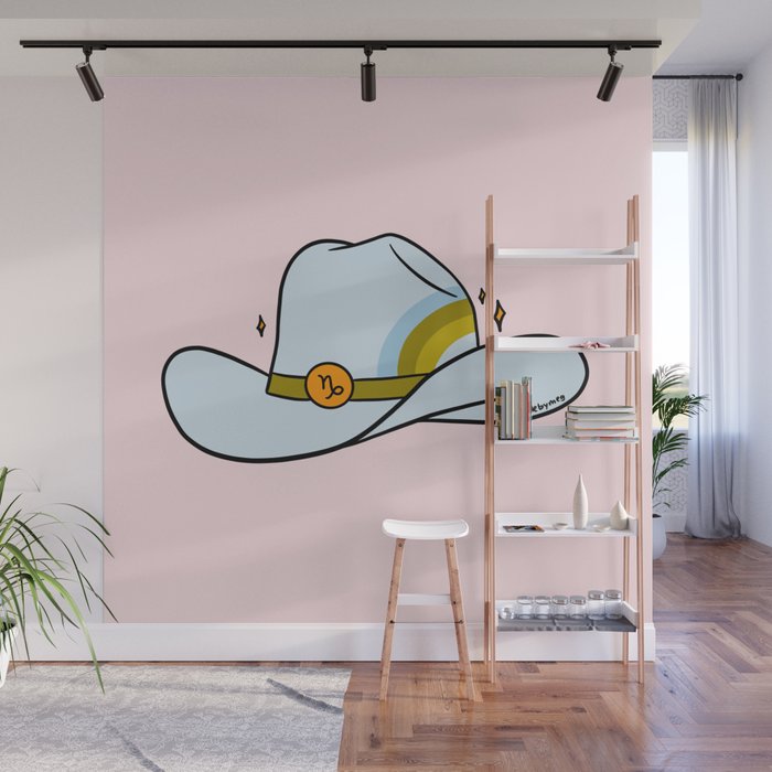 Capricorn Cowboy Hat Wall Mural Gallery Image 1