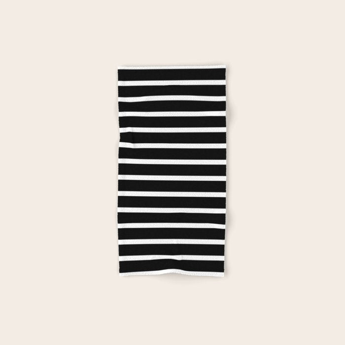 Bold Black And White Simple Stripes Elegant Minimalistic Style Bath Towel Gallery Image 1