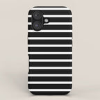 Bold Black And White Simple Stripes Elegant Minimalistic Style iPhone Case Gallery Image 1