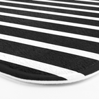 Bold Black And White Simple Stripes Elegant Minimalistic Style Bath Mat Gallery Image 3