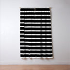 Bold Black And White Simple Stripes Elegant Minimalistic Style Window Curtain Gallery Image 3