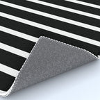 Bold Black And White Simple Stripes Elegant Minimalistic Style Rug Gallery Image 4