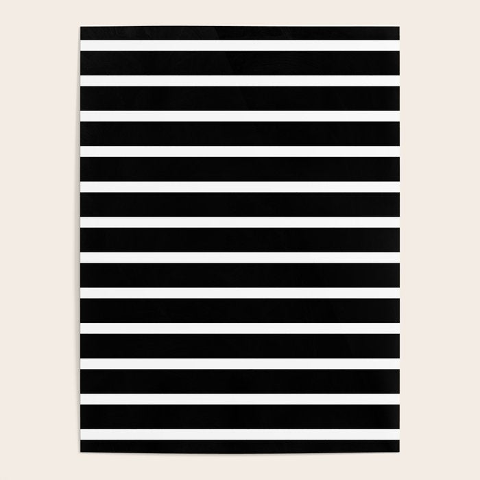 Bold Black And White Simple Stripes Elegant Minimalistic Style Poster Gallery Image 4