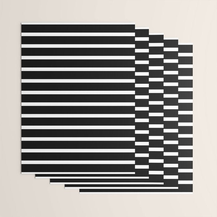 Bold Black And White Simple Stripes Elegant Minimalistic Style Wrapping Paper Gallery Image 3