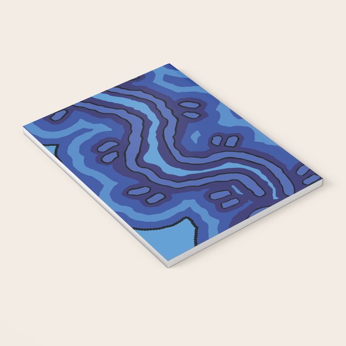 Authentic Aboriginal Art - Blue Campsites Notebook Gallery Image 3