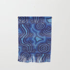 Authentic Aboriginal Art - Blue Campsites Wall Hanging Gallery Image 1