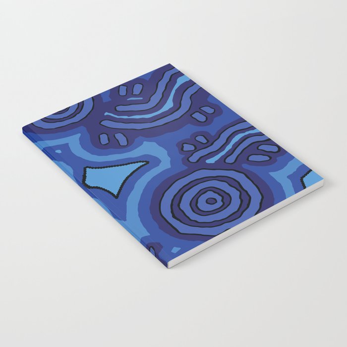 Authentic Aboriginal Art - Blue Campsites Notebook Gallery Image 1
