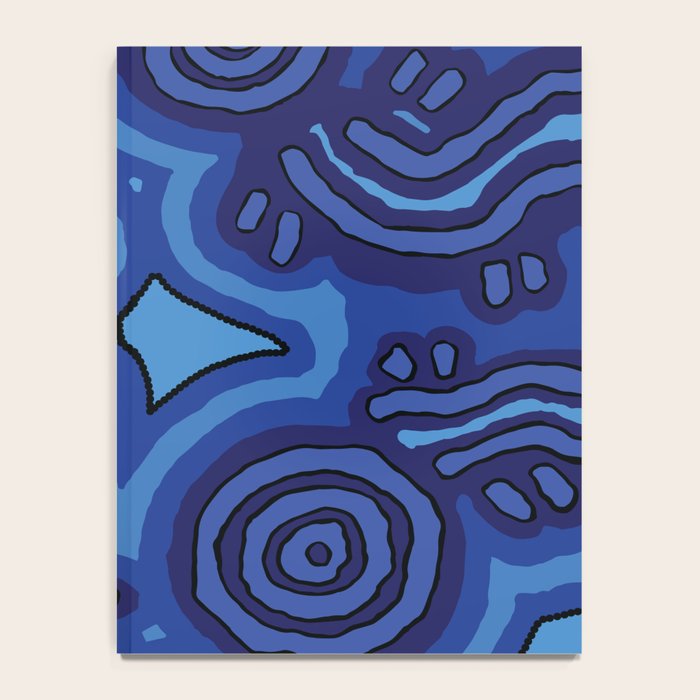 Authentic Aboriginal Art - Blue Campsites Notebook Gallery Image 4