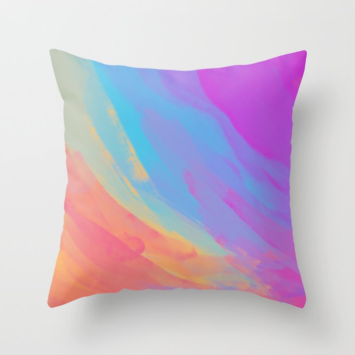 full color summer Throw Pillow Gallery Image 6