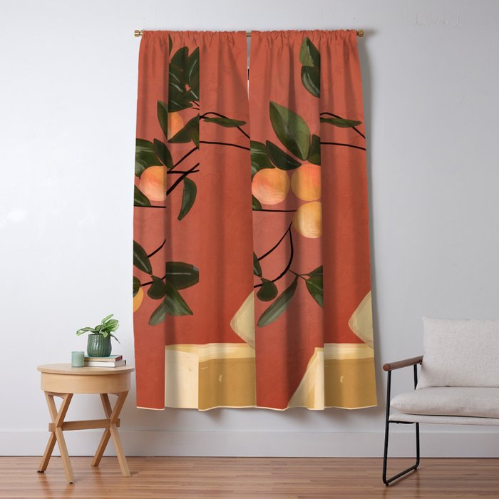 Oranges 4 Window Curtain Gallery Image 1