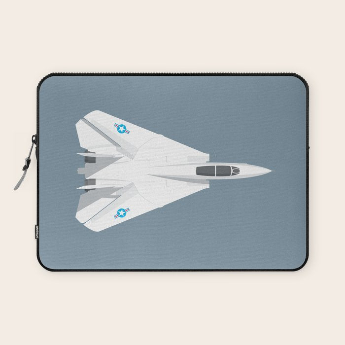 F-14 Tomcat Jet Aircraft - Slate Laptop Sleeve Gallery Image 1
