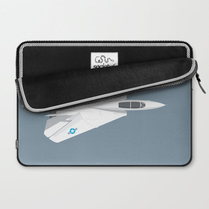 F-14 Tomcat Jet Aircraft - Slate Laptop Sleeve Gallery Image 2