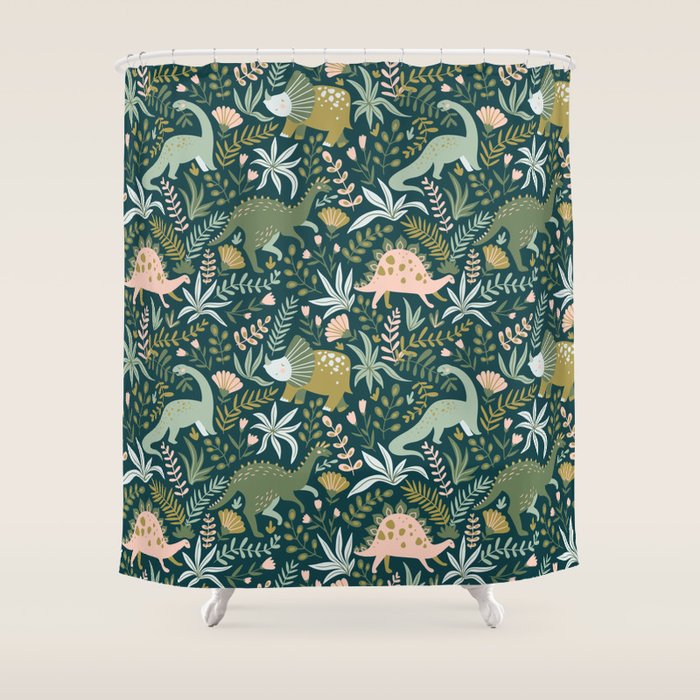 Dino Shower Curtain Gallery Image 1