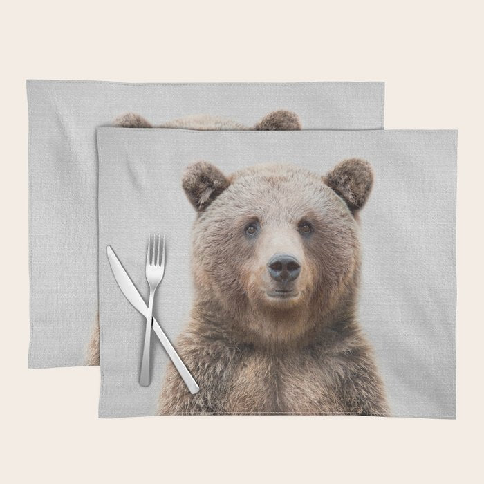 Grizzly Bear - Colorful Placemat Gallery Image 1