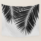 Palm Leaf Black & White II Wall Tapestry Gallery Image 4