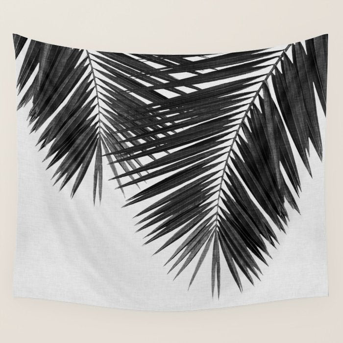 Palm Leaf Black & White II Wall Tapestry Gallery Image 4