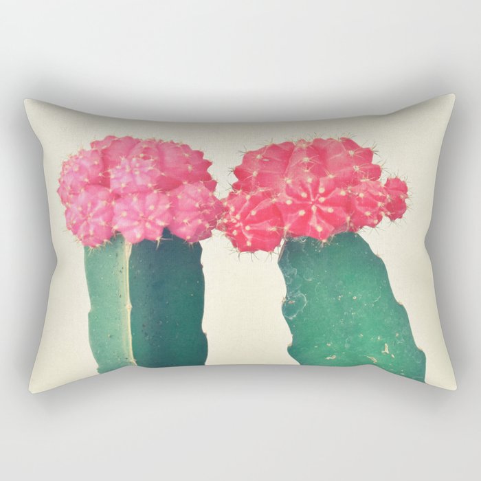 Plaid Cacti Rectangular Pillow Gallery Image 2