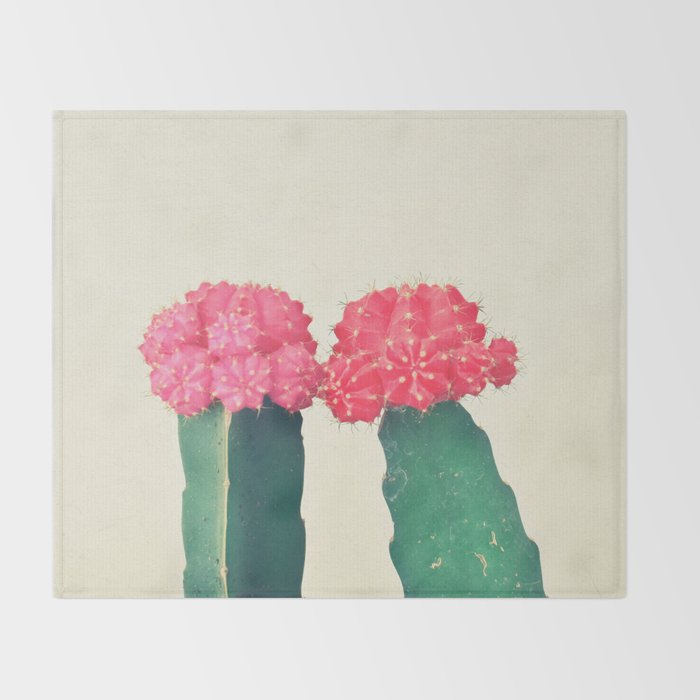 Plaid Cacti Throw Blanket Gallery Image 2